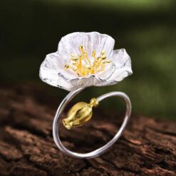 Bague en Argent - Coquelicot