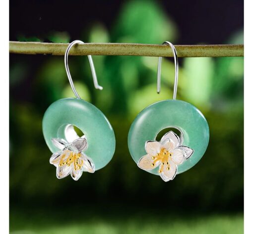 Boucles d'Oreilles Originales - Le Nénuphar