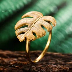 bague feuille de monstera 2