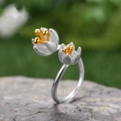 Bague en argent - Deux Petits Bourgeons