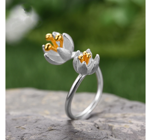 Bague en argent - Deux Petits Bourgeons