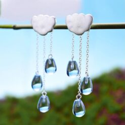 Boucles d'Oreilles Cristal - Gouttes de pluie