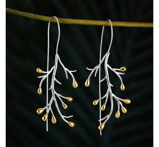 Boucles d'Oreilles Feuilles - Bourgeons de Printemps