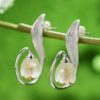 Boucles d'Oreilles porte Bonheur - Muguet argent