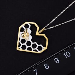 Pendentif Coeur - Nid d'Abeille (taille)