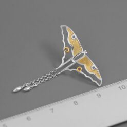 Broche en Argent - Le papillon (taille)