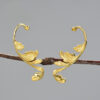Boucles d'oreilles feuilles d'Acanthe dorées