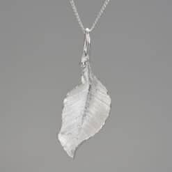 Pendentif feuille d'automne argent