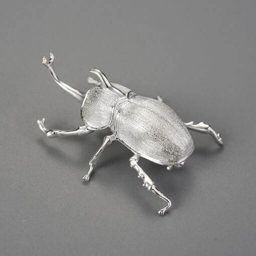 broche scarabé argent