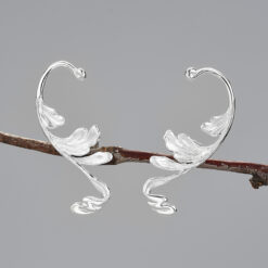 Boucles d'oreilles feuilles d'Acanthe argent