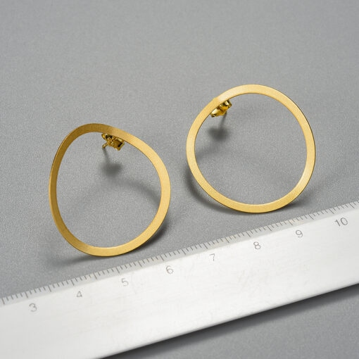 Boucles d'oreilles anneau d'argent (taille)
