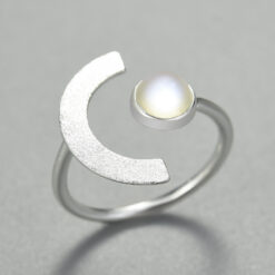 bague clair de lune argent