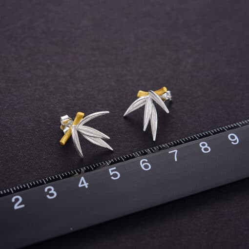 boucles d'oreilles feuilles de Bambou (taille)