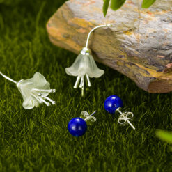 Boucles d'oreilles argent - petite fleur 2 dissociées