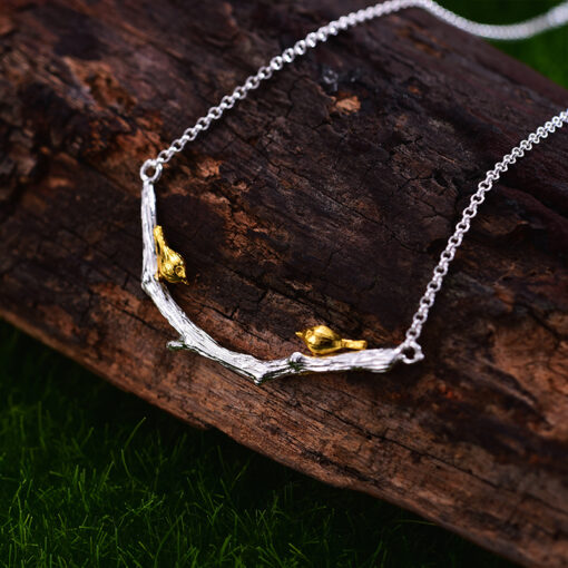 Collier Couple d'Oiseaux - Argent – Image 2