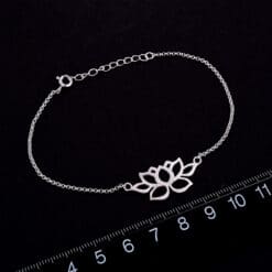 Bracelet fleur de lotus argent (dimension)