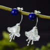 Boucle d'oreille argent - petite fleur