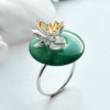 Bague originale le nénuphar vert